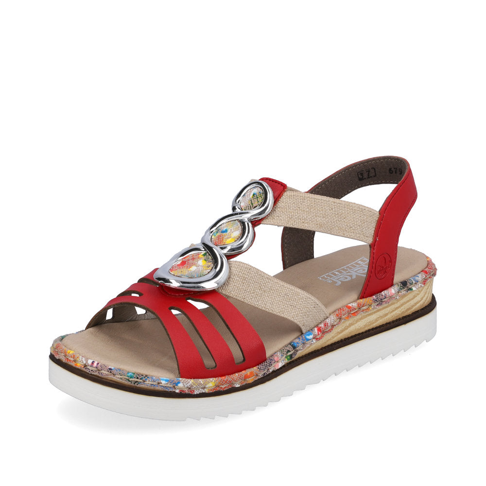 Rieker Women's sandals | Style 679L4 Casual Sandal - Red