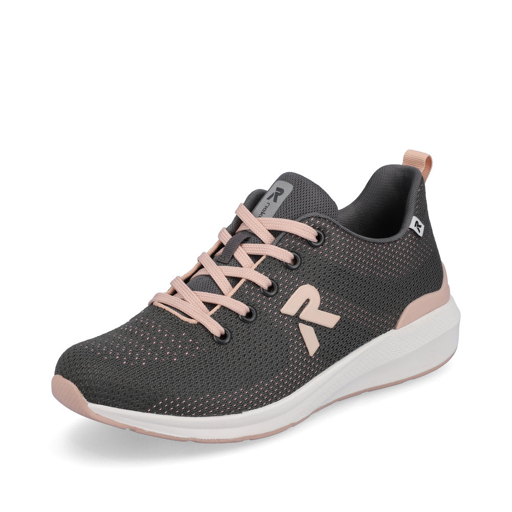 Rieker EVOLUTION Women's shoes | Style 40100 Athletic Lace-up - Grey