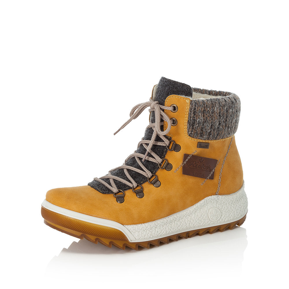 Rieker Synthetic leather Women's Short Boots| Y4730 Ankle Boots - Yellow