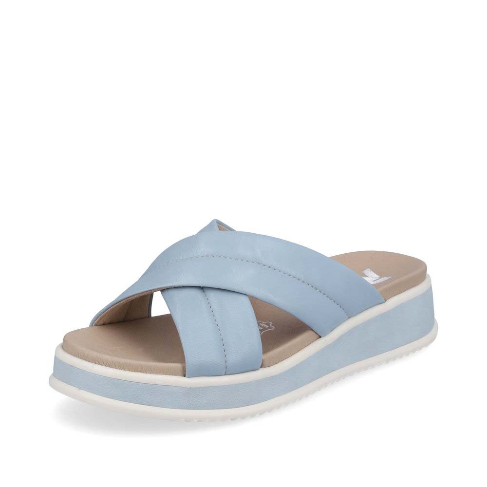 Rieker EVOLUTION Women's sandals | Style W0802 Casual Mule - Blue