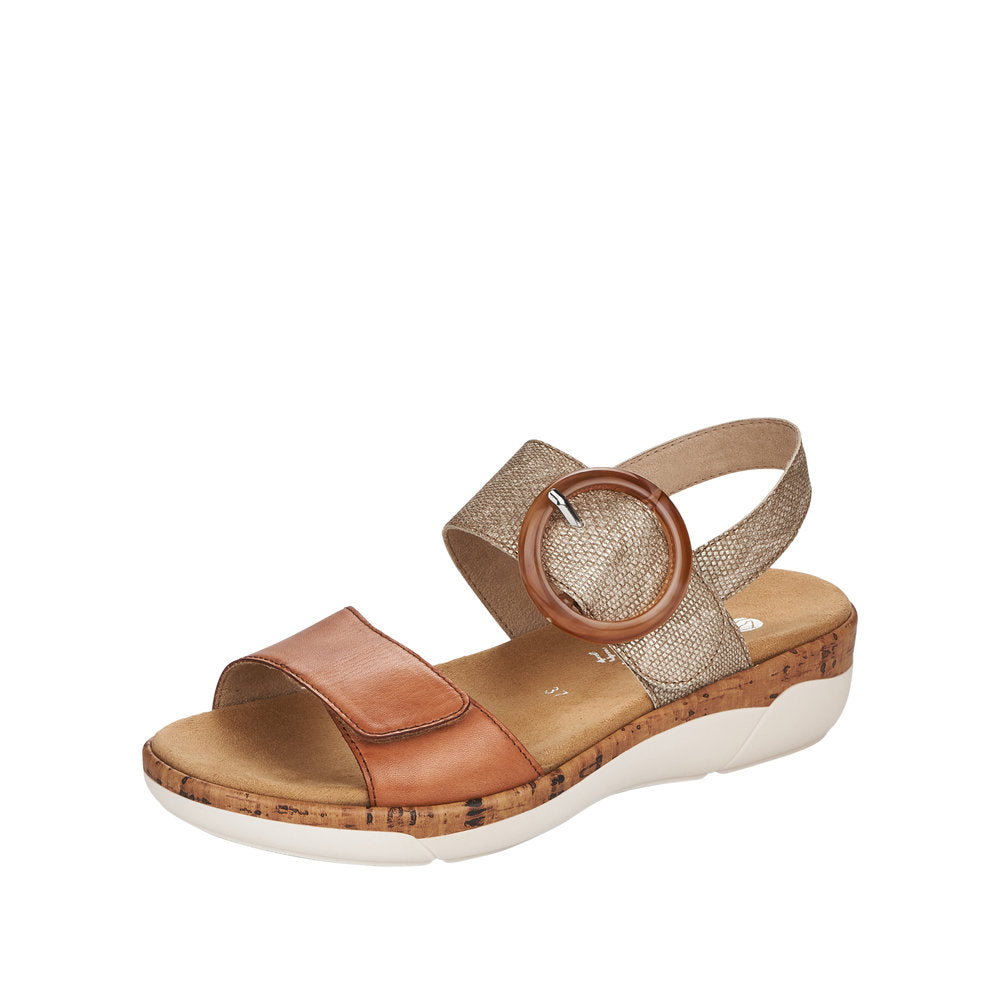 Remonte Women's sandals | Style R6853 Casual Sandal - Metallic