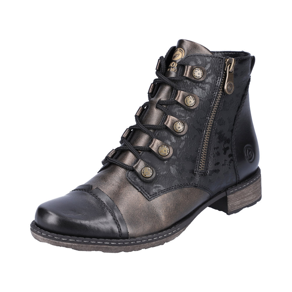 Remonte Synthetic Material Women's mid height boots| D4391 Mid-height Boots - Black Combination