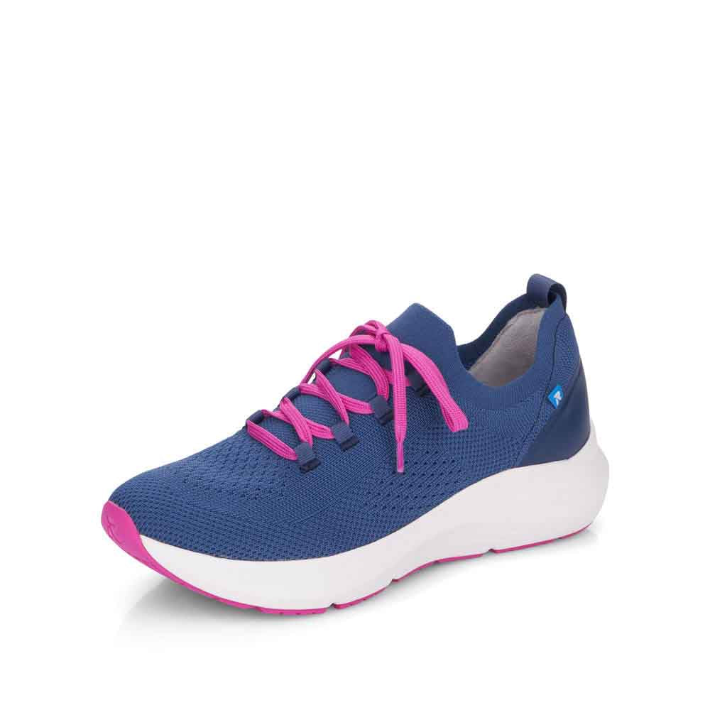 Rieker EVOLUTION Women's shoes | Style 42101 Athletic Slip-on - Blue