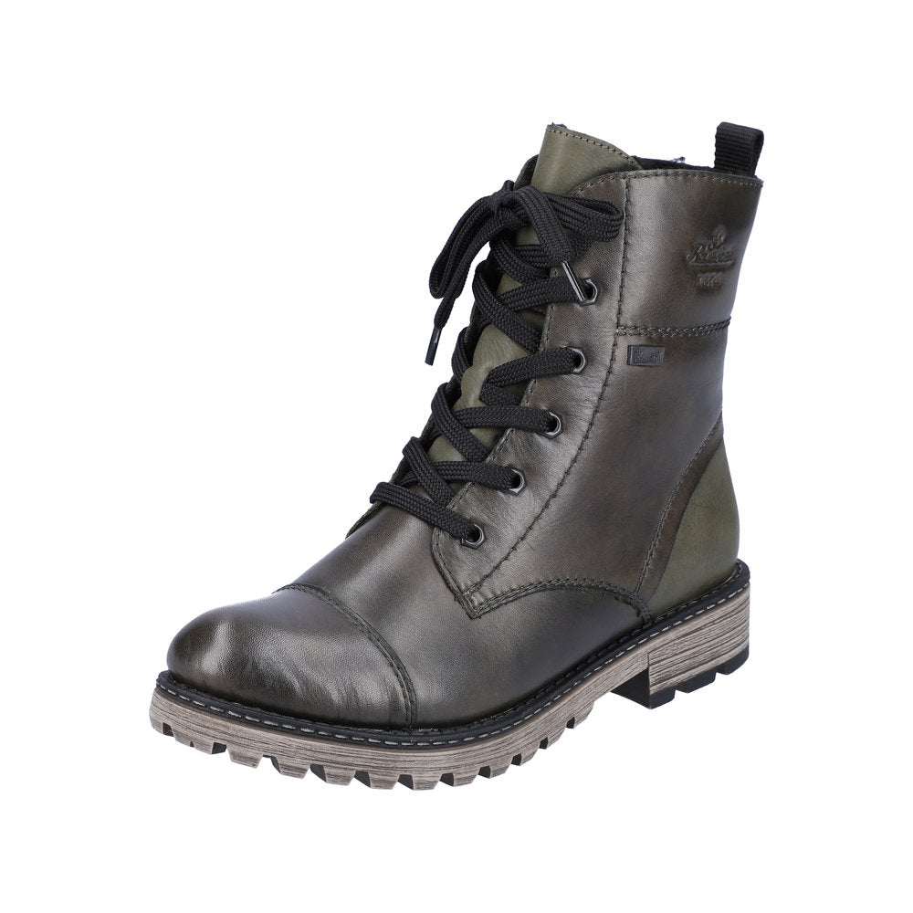 Rieker Leather Women's Mid height boots| Y6700 Mid-height Boots - Green