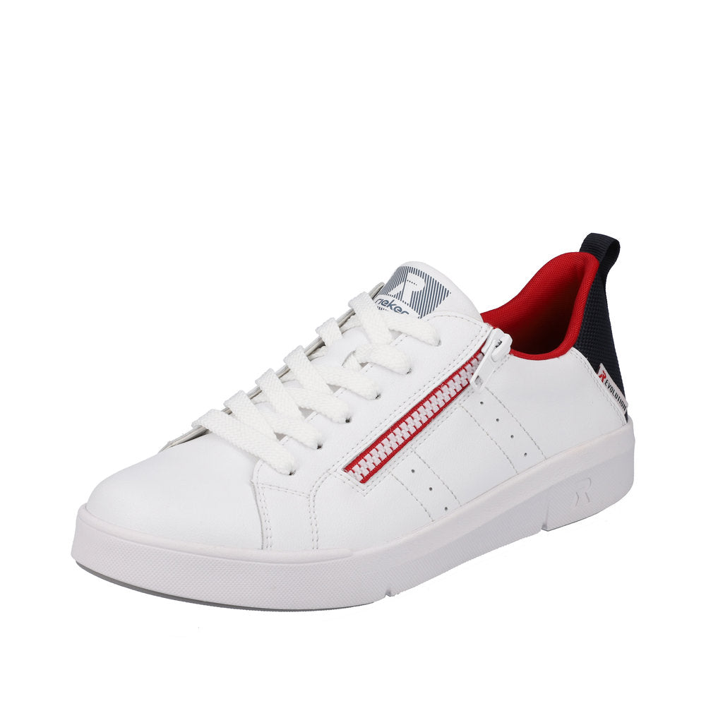 Rieker EVOLUTION Women's shoes | Style 41906 Athletic Lace-up with zip - White