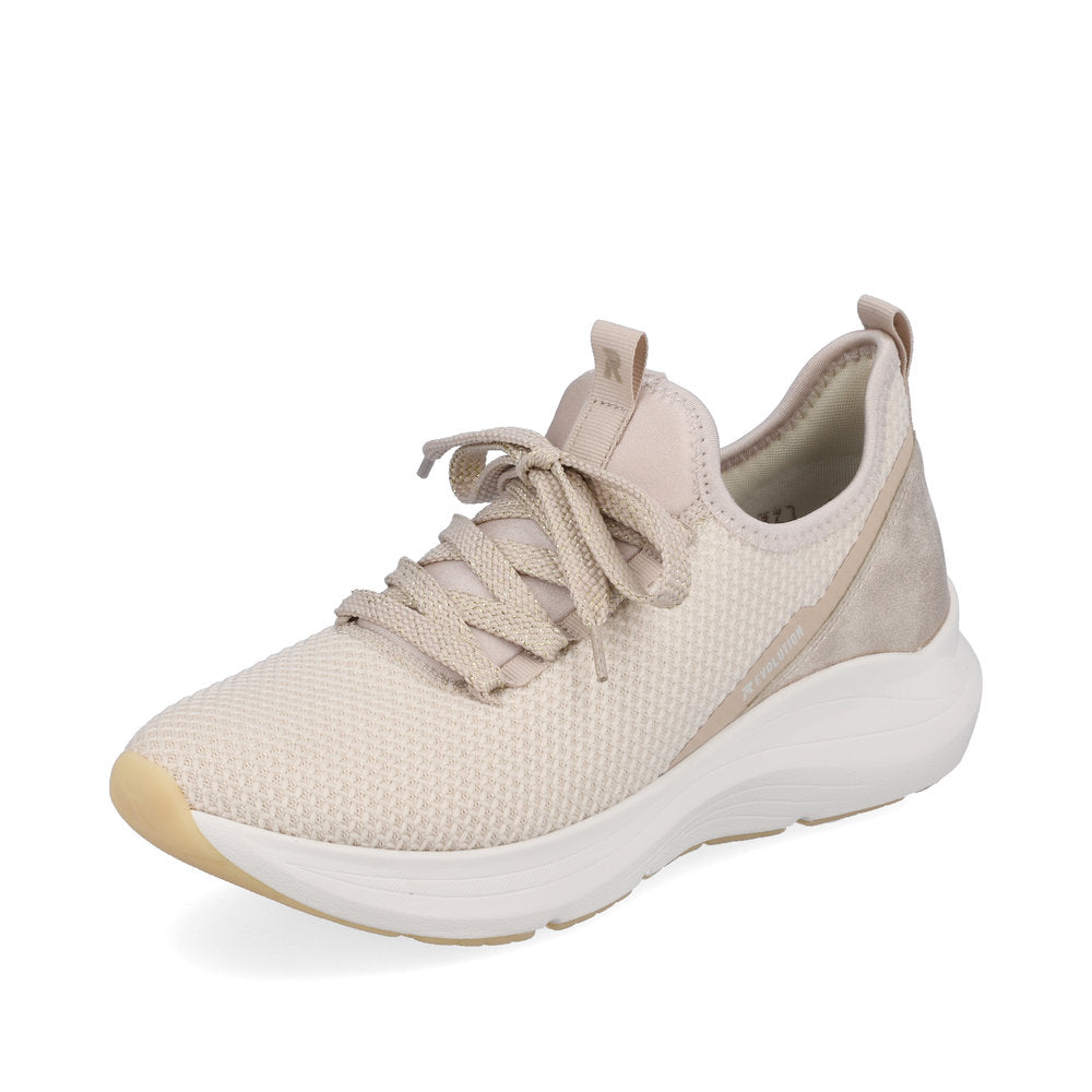 Rieker EVOLUTION Women's shoes | Style 42109 Athletic Slip-on - Beige