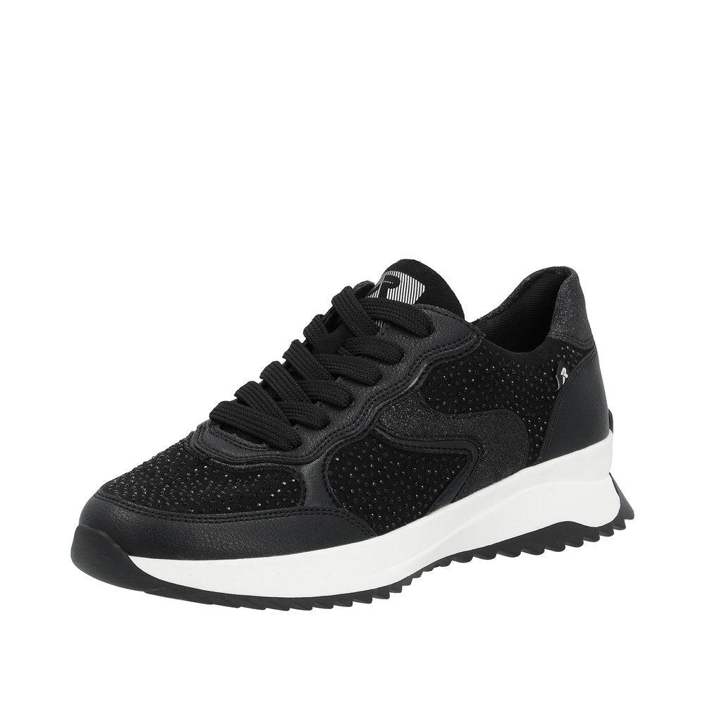 Rieker EVOLUTION Women's shoes | Style W1304 Athletic Lace-up - Black