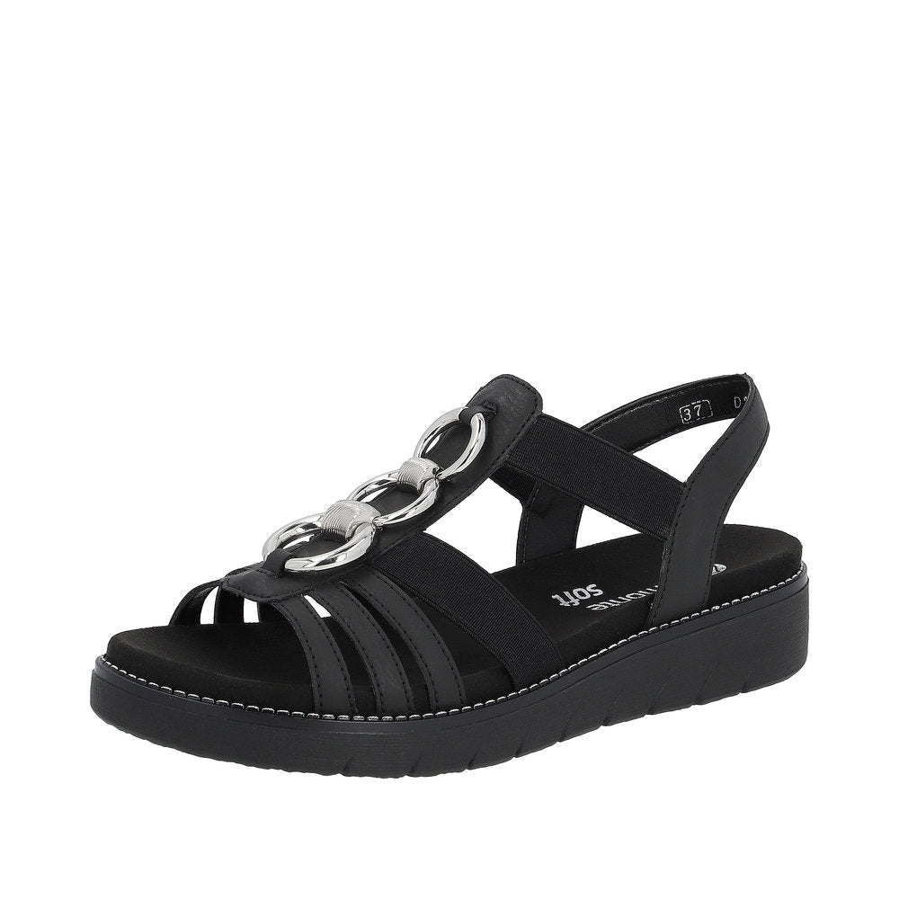 Remonte Women's sandals | Style D2073 Casual Sandal - Black