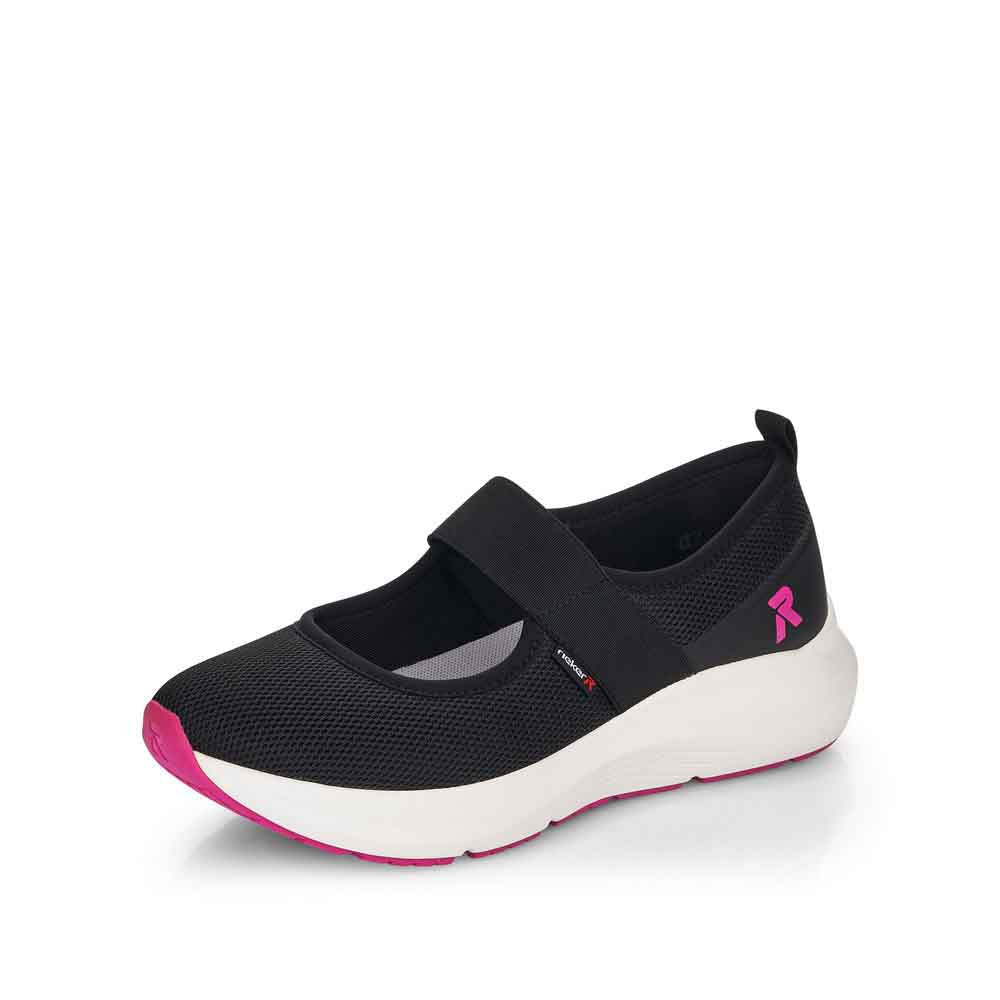 Rieker EVOLUTION Women's shoes | Style 42102 Athletic Slip-on - Black