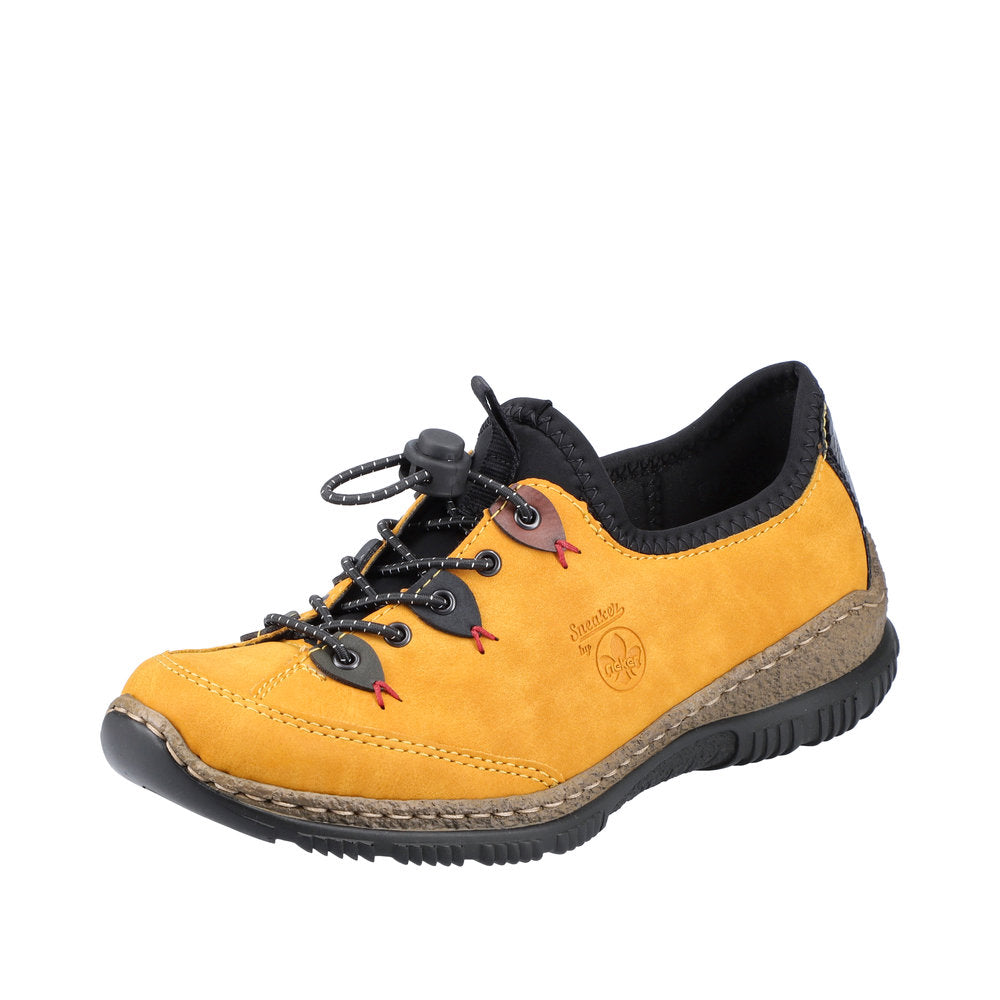 Rieker Synthetic Material Women's shoes| N3271-68 - Yellow Combination