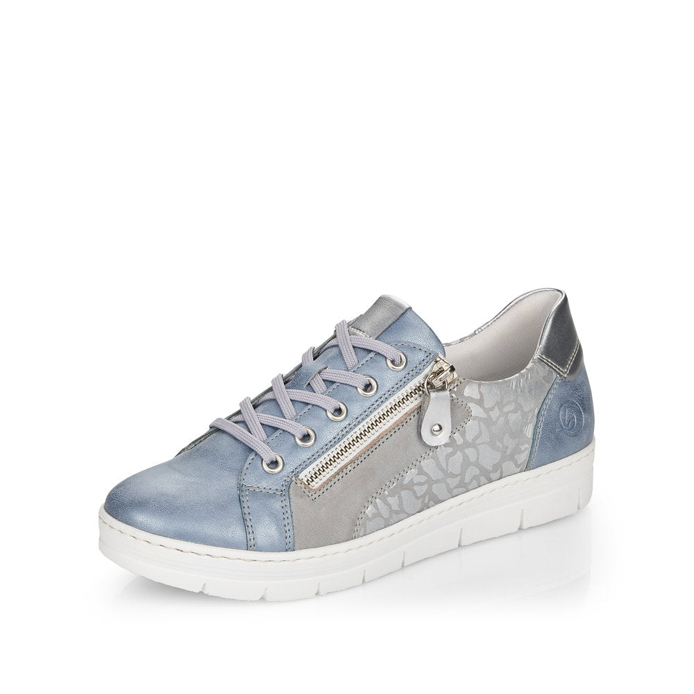 Remonte Women's shoes | Style D5821 Casual Lace-up with zip - Blue Combination