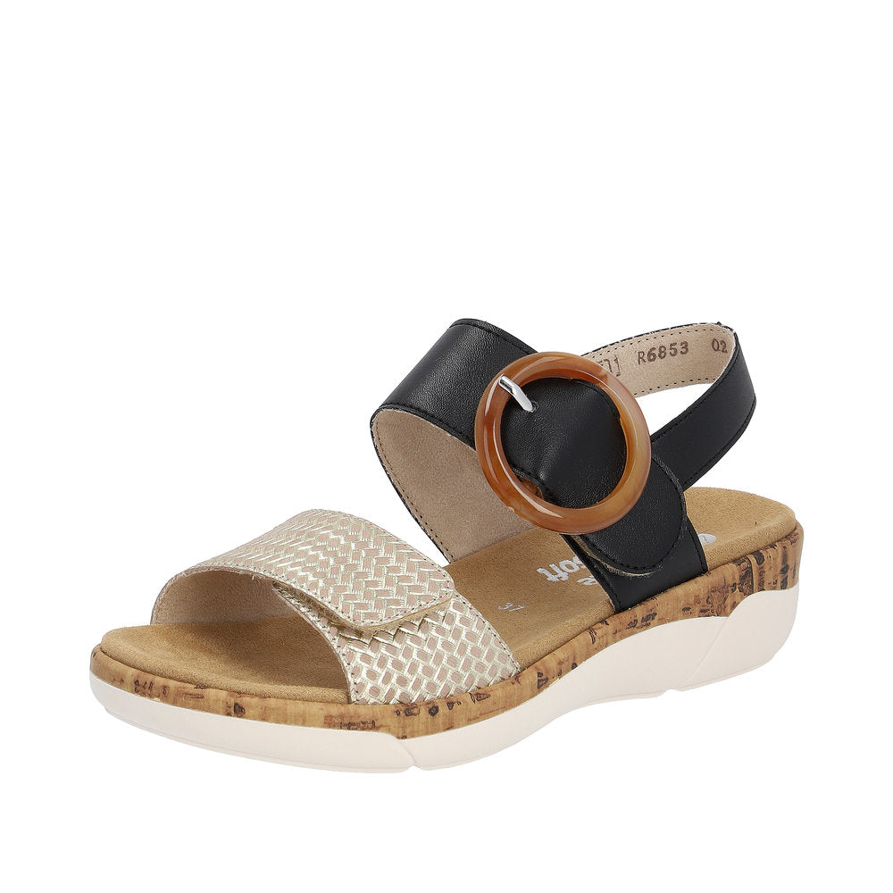 Remonte Women's sandals | Style R6853 Casual Sandal - Black Combination