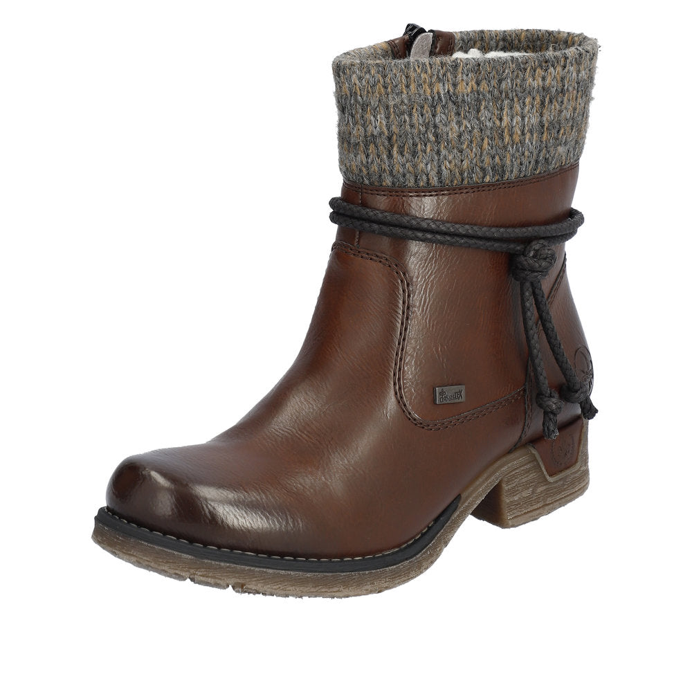 Rieker Synthetic Material Women's short boots| 79688 Ankle Boots - Brown