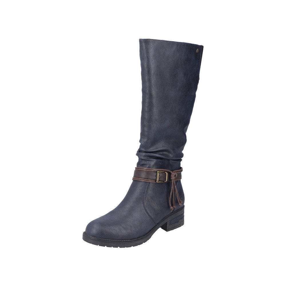 Rieker Synthetic Material Women's' Tall Boots| 91694 Tall Boots - Blue