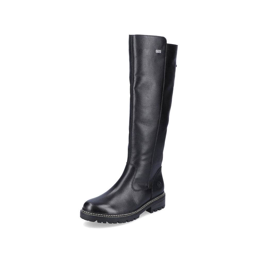 Remonte Leather Women's Tall Boots| D0B72 Tall Boots - Black