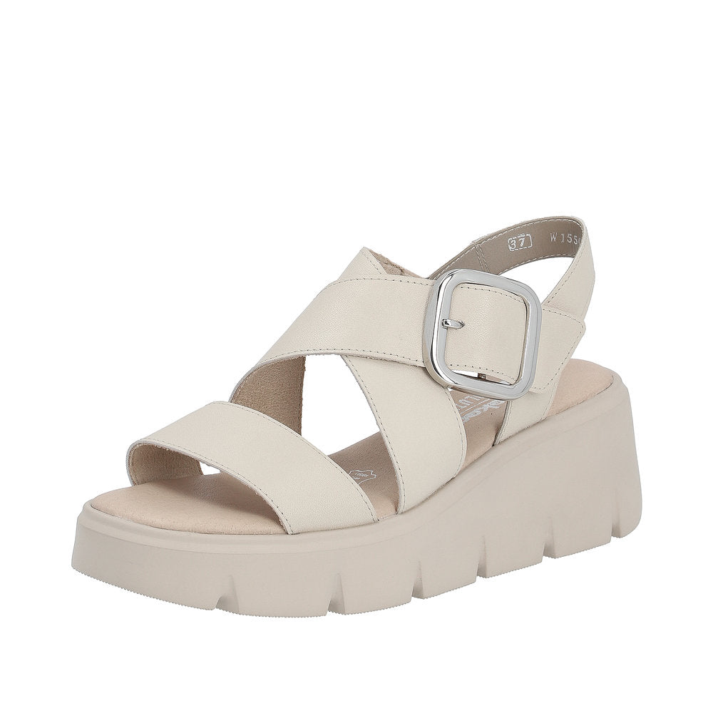 Rieker EVOLUTION Women's sandals | Style W1550 Casual Sandal - Beige