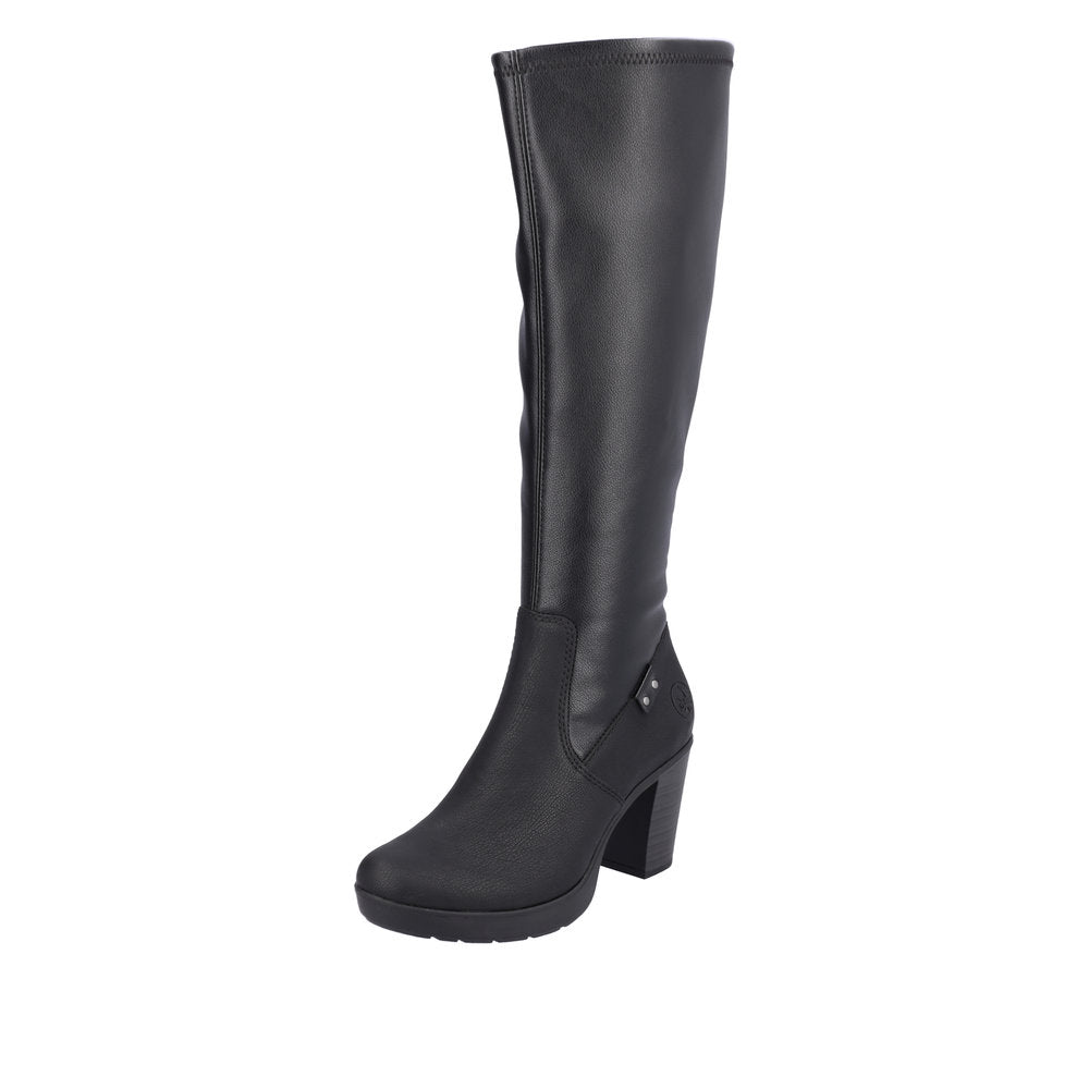 Rieker Synthetic Material Women's' Tall Boots| Y2253 Tall Boots - Black