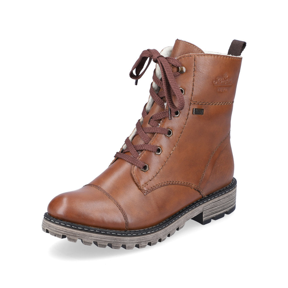 Rieker Leather Women's Mid height boots| Y6700 Mid-height Boots - Brown