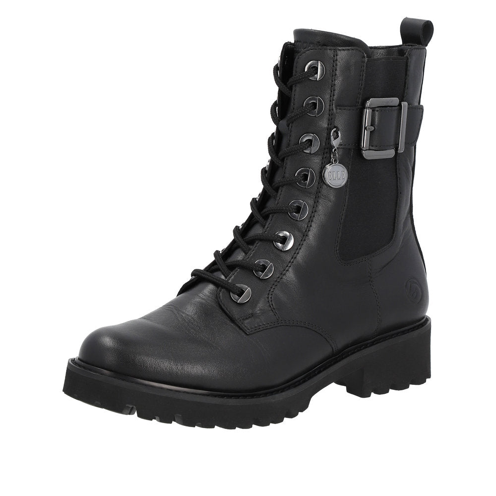 Remonte Leather Women's mid height boots| D8668 Mid-height Boots - Black