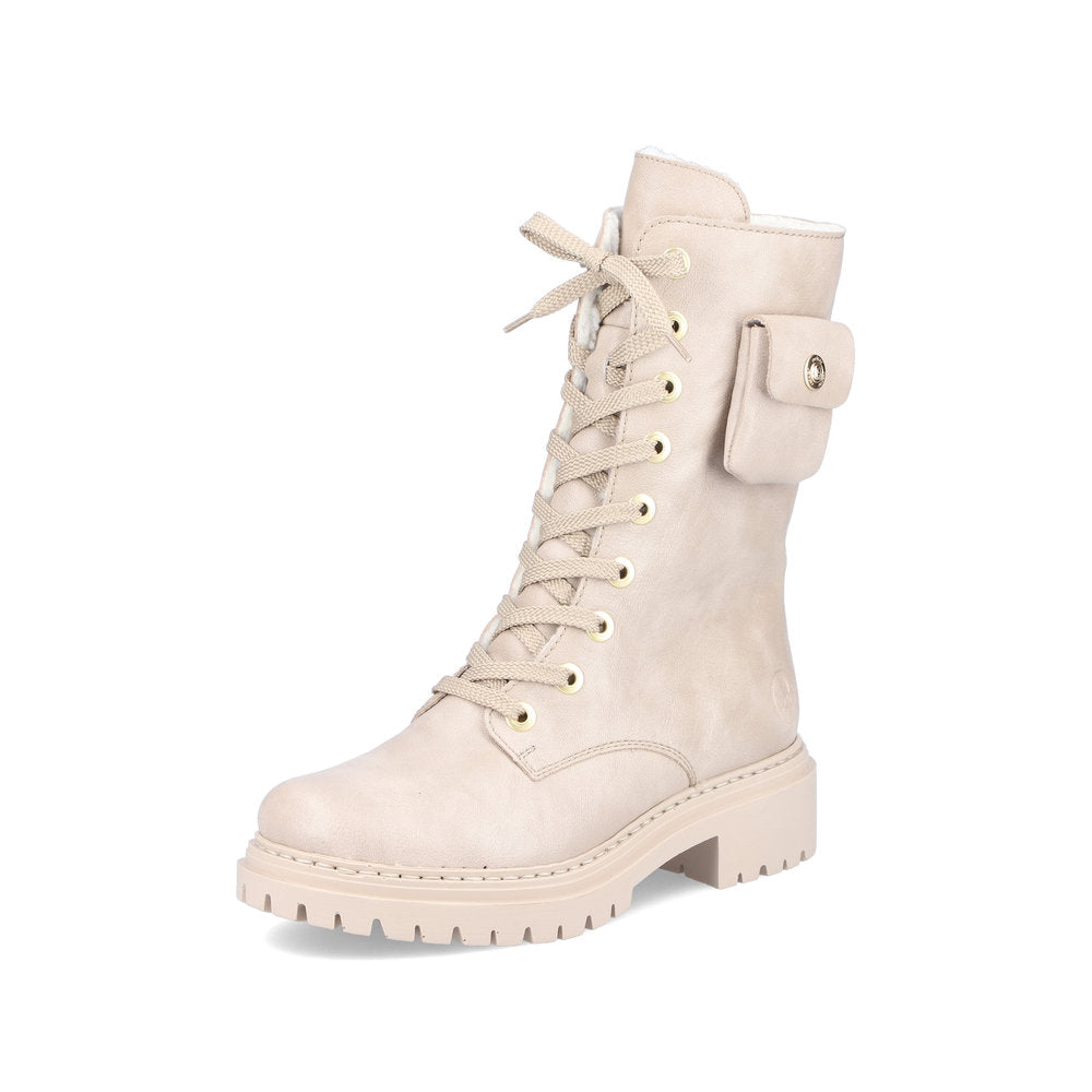 Rieker Synthetic leather Women's Mid height boots| 72622 Mid-height Boots - Beige