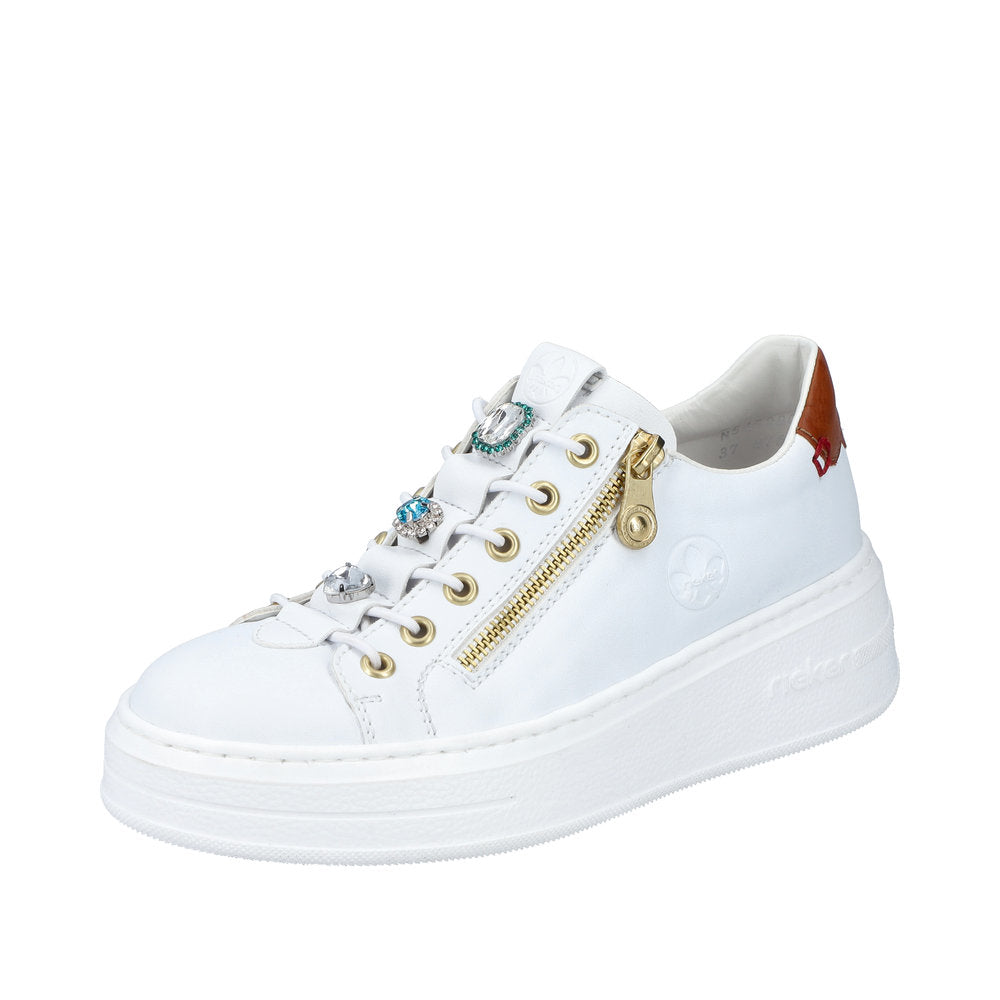 Rieker Women's shoes | Style N5452 Athletic Zipper - White