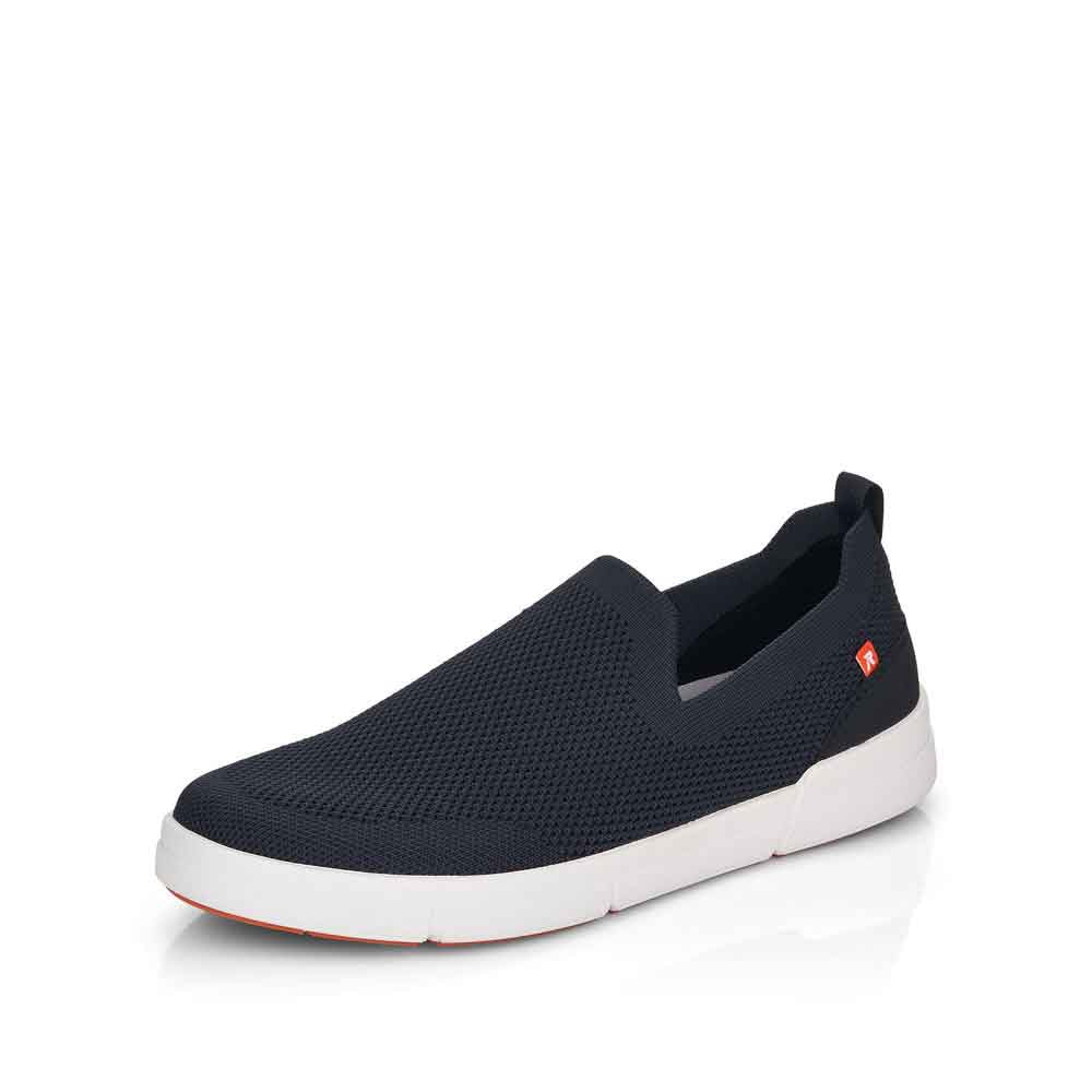 Rieker EVOLUTION Men's shoes | Style 07106 Athletic Slip-on - Blue