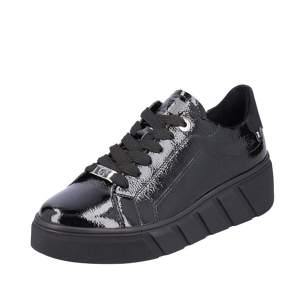 Rieker EVOLUTION Women's shoes | Style W0501 Athletic Lace-up - Black