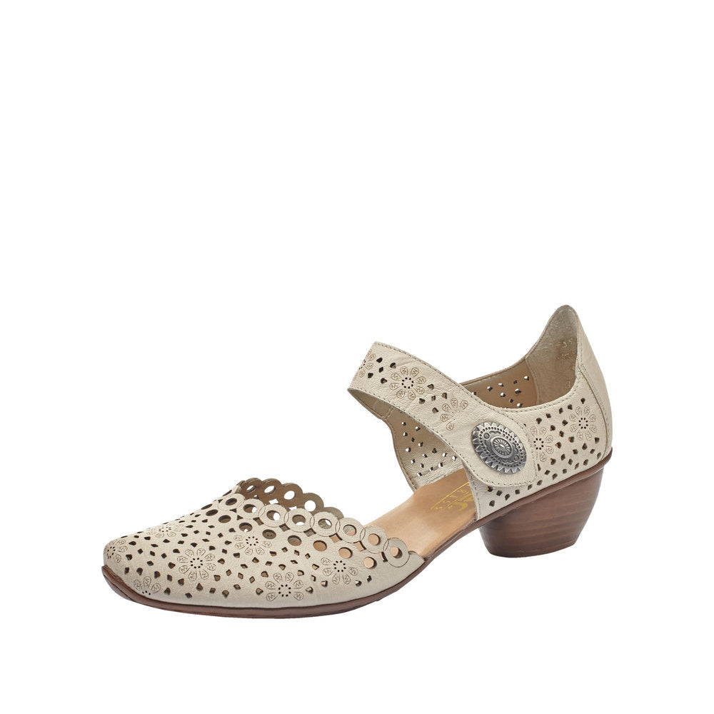 Rieker Women's shoes | Style 43753 Dress Open Shank - Beige