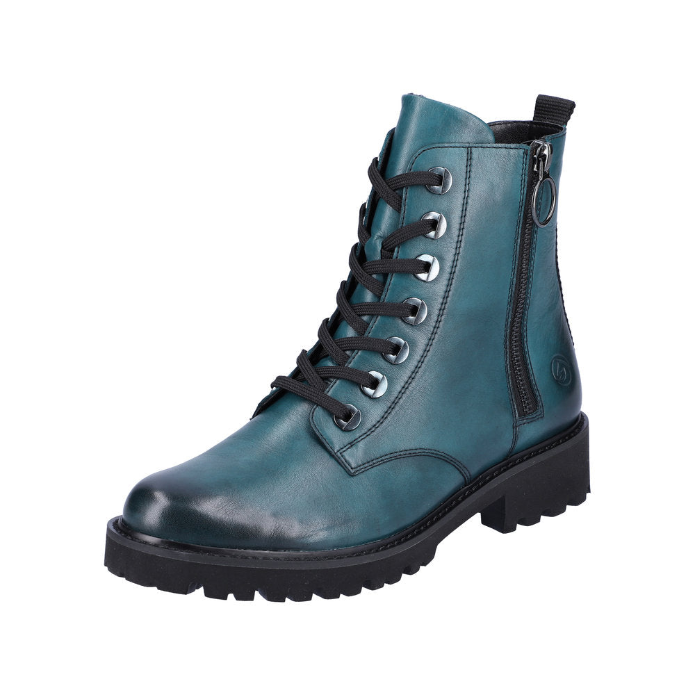 Remonte Leather Women's mid height boots| D8671 Mid-height Boots - Blue