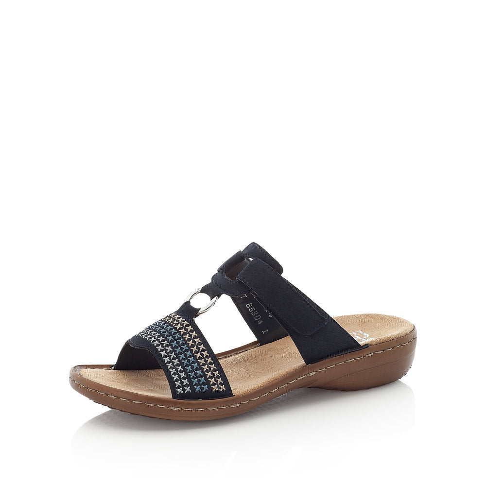 Rieker Women's sandals | Style 608K8 Casual Mule - Blue