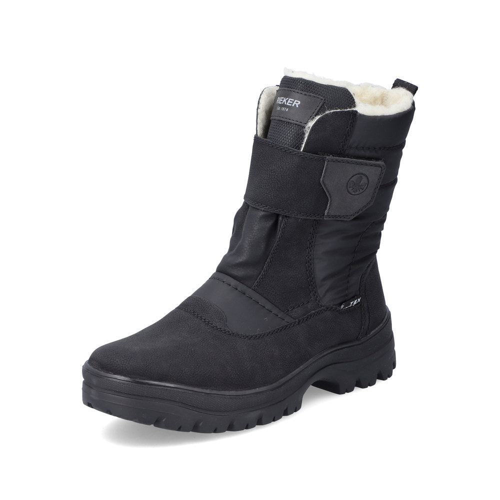 Rieker Synthetic leather Men's boots| F5484 Ankle BootsFlip Grip - Black