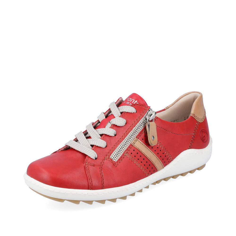 Remonte Women's shoes | Style R1432 Casual Lace-up with zip - Blue Combination