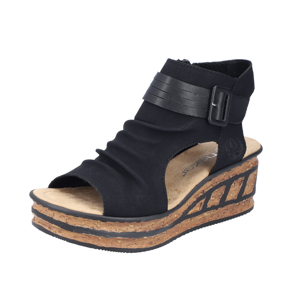 Rieker Women's sandals | Style 68191 Dress Sandal boot - Black